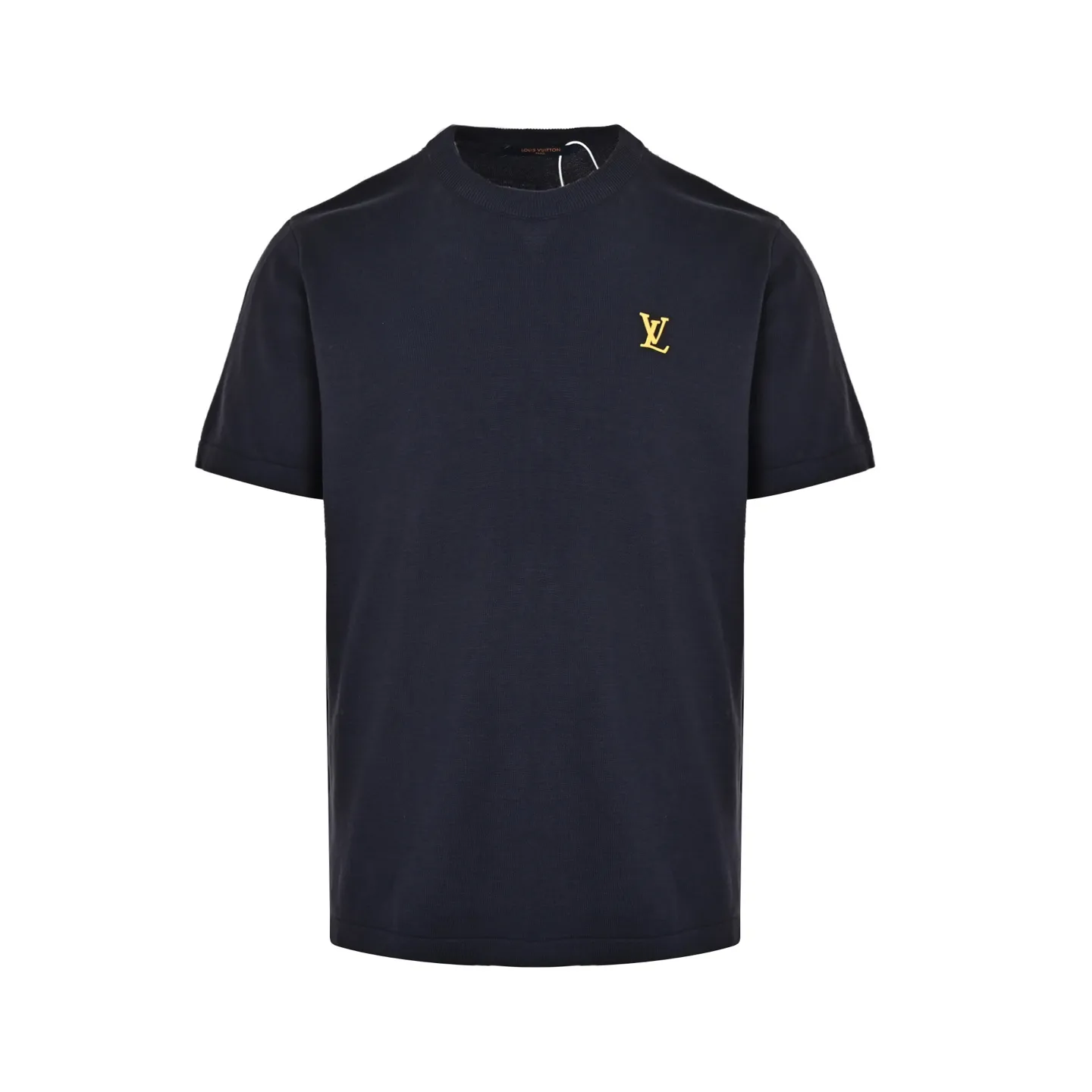Louis Vuitton/Louis Vuitton 26ss chest silicone badge knitted short sleeves